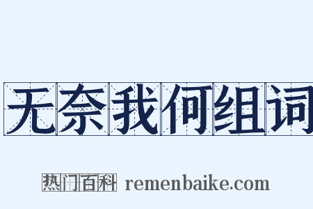 无奈我何组词是什么意思的图片